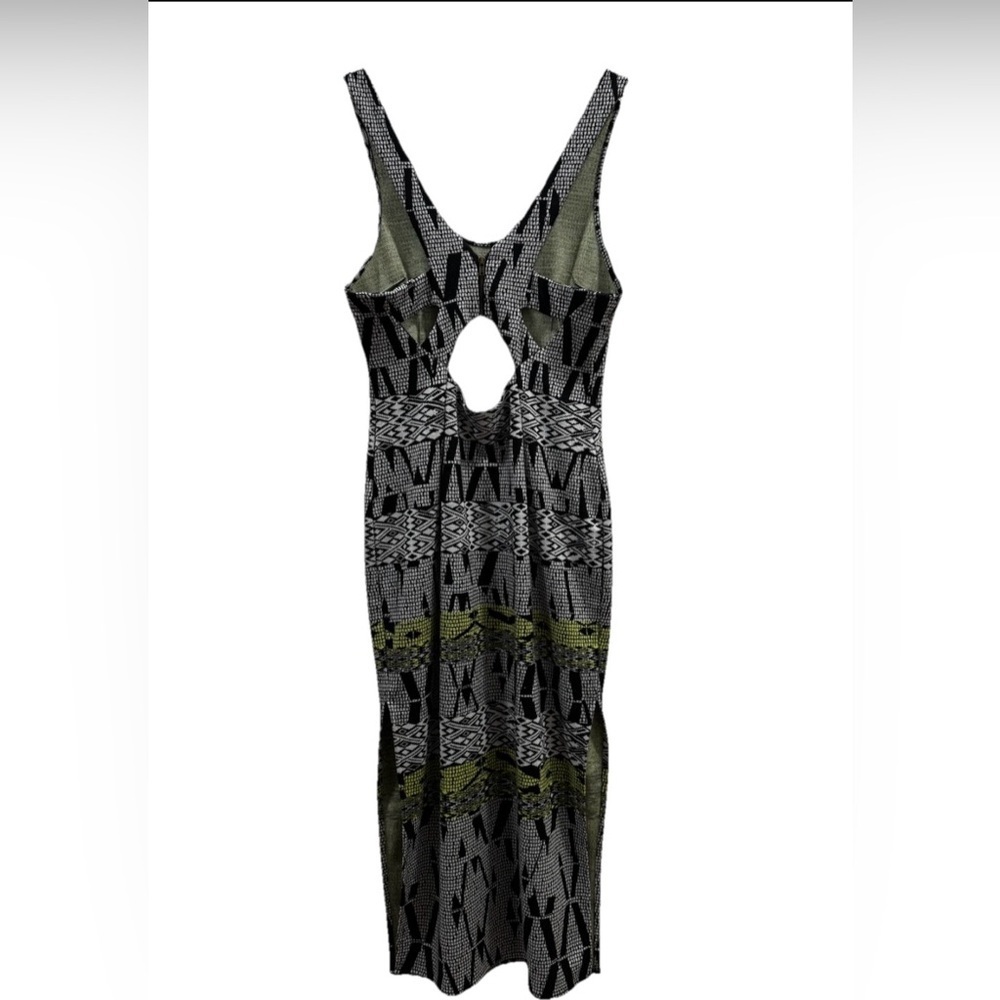 Silence + Noise Gray and yellow Midi Dress - Picture 3 of 5